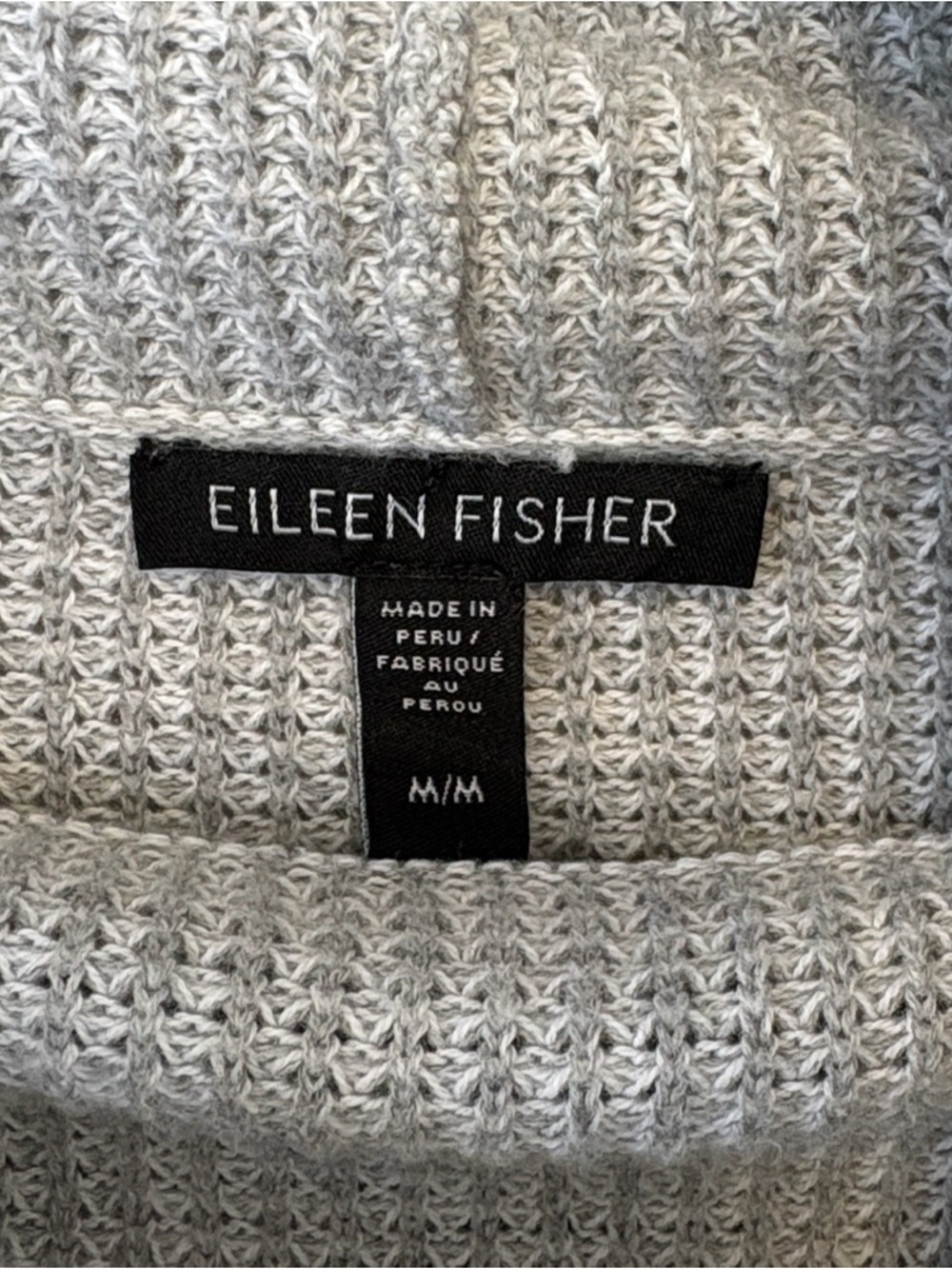 Eileen Fisher Peruvian Organic Cotton Funnel Neck Top , sz : medium - Picture 8 of 12